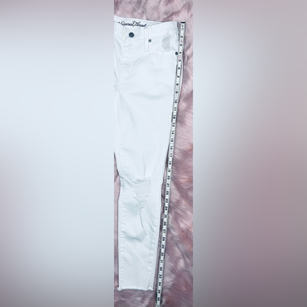 Universal Thread Mid Rise Skinny Ankle Jean Sz. 2/26short Frayed Hem - Picture 3 of 15